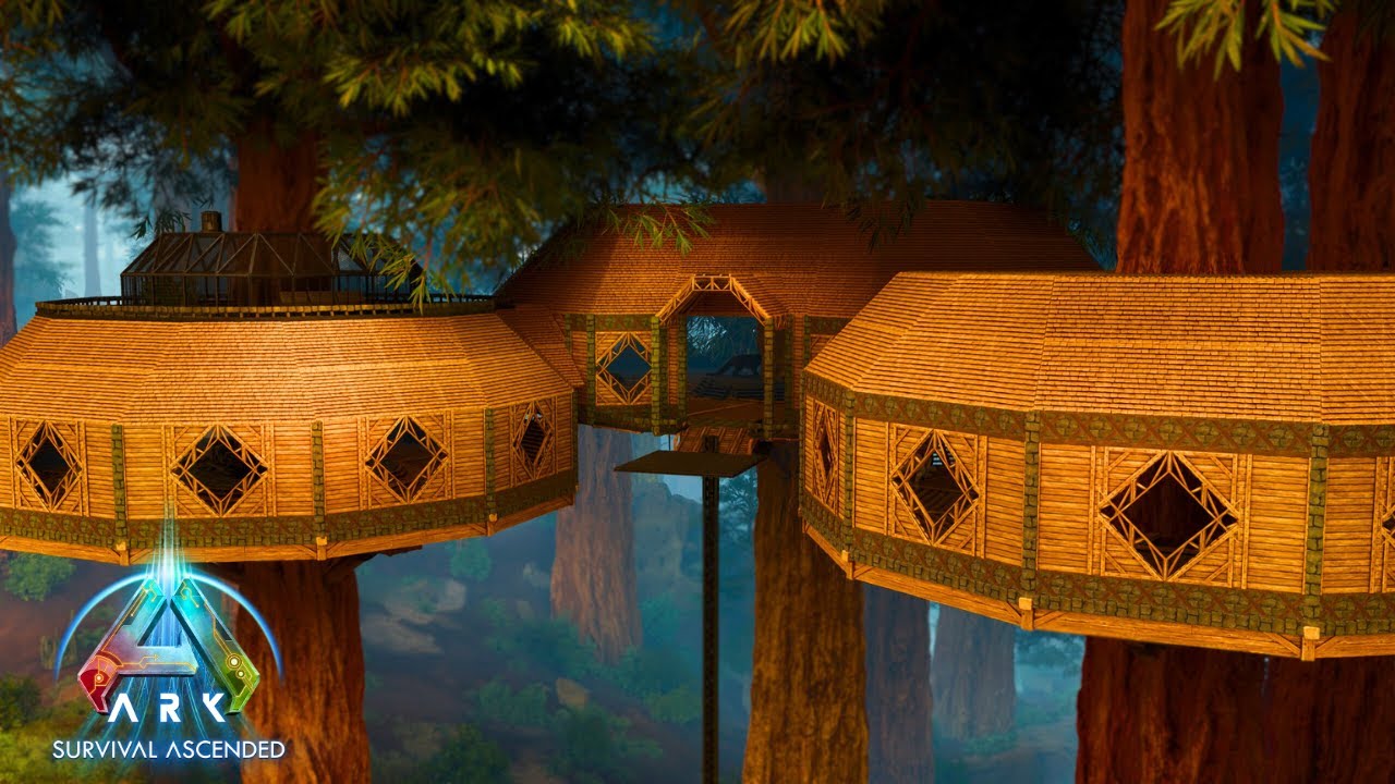 Building a Tree House Base in the Redwoods Ep. 12 | Ark Survival Ascended