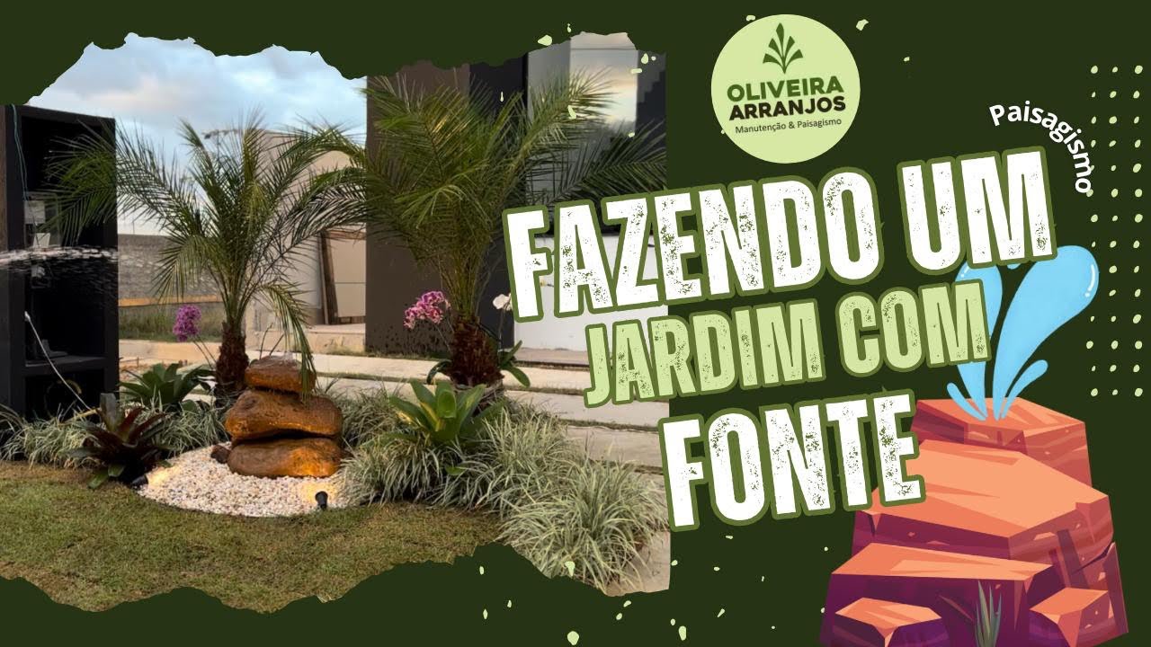 Como fazer uma FONTE caseira com jardim tropical!