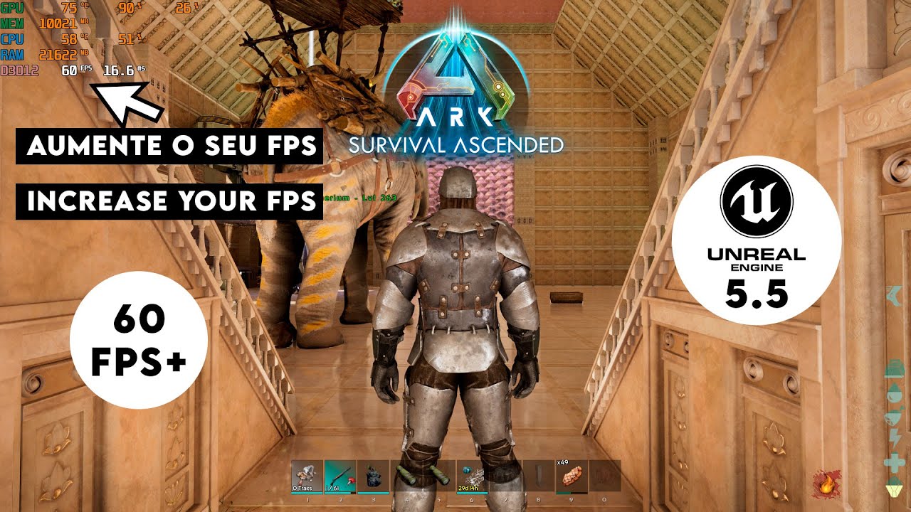 ARK ASCENDED AUMENTE O SEU FPS PÓS ATUALIZAÇÃO UNREAL ENGINE 5.5 (CORREÇÃO DE ERRO)