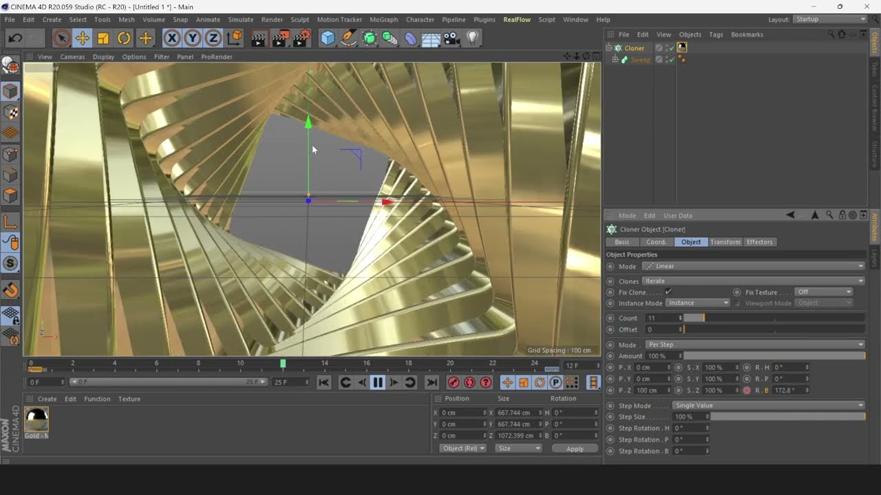 How to create Sweep animation in Cinema 4D Tutorial.