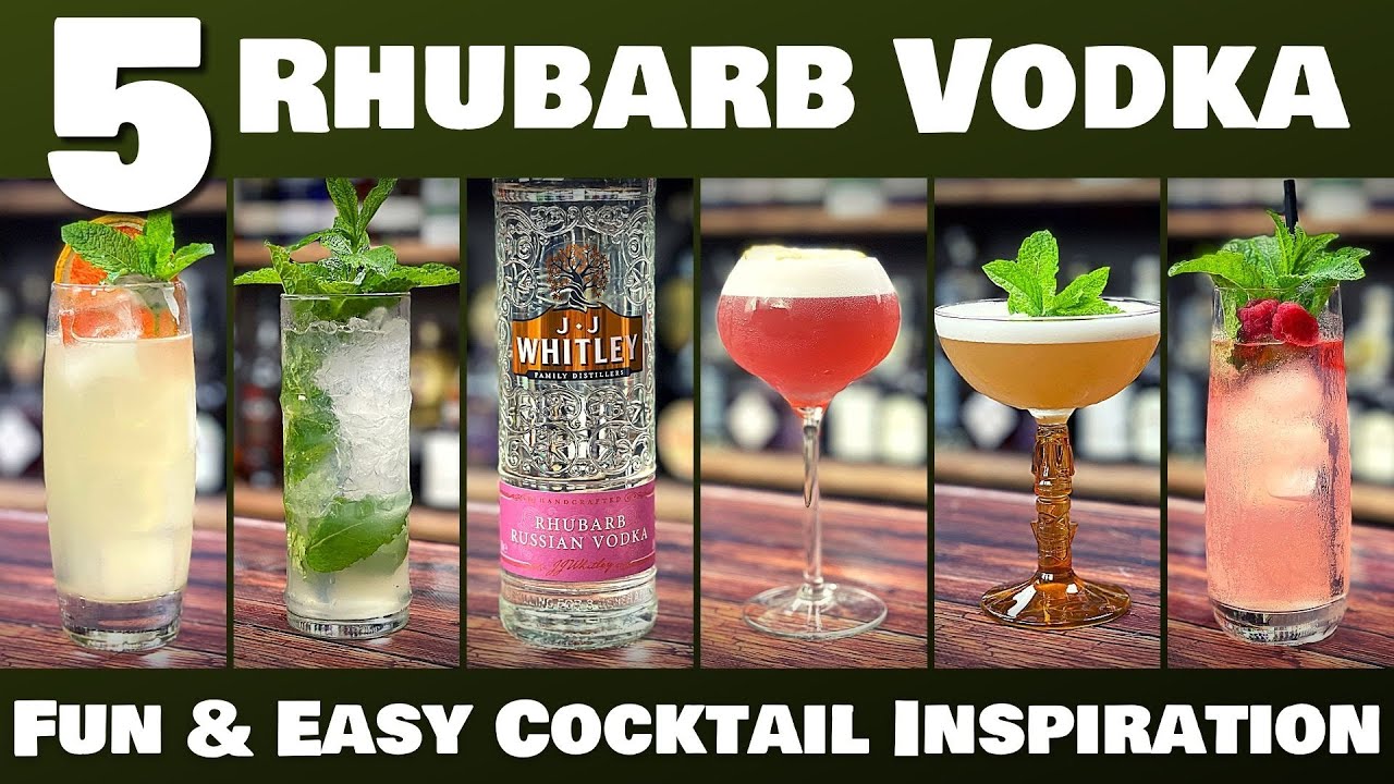 5 EASY VODKA Cocktails - RHUBARB Vodka Cocktails!