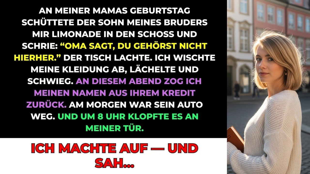 Bei Mamas Geburtstag Goss Mein Neffe Cola In Meinen Schoß Und Schrie： ＂Oma Sagt, Du Gehörst Nich