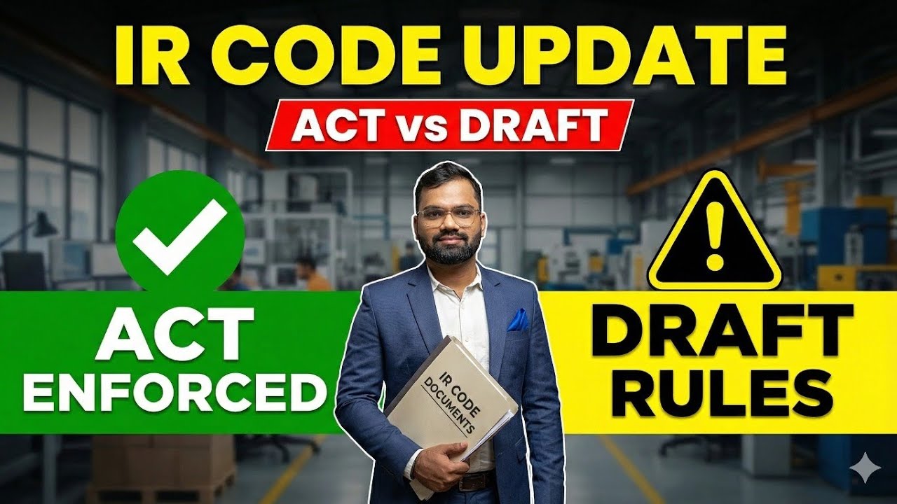 Industrial Relations Code 2020 Update | Act Enforced vs Draft Rules 2025 Explained