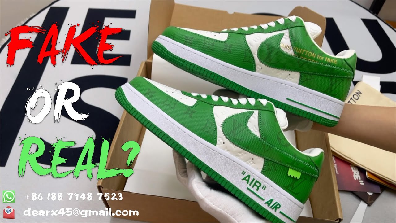 FAKE OR REAL? Louis Vuitton X Nike Air Force 1 Sneaker Unboxing Review!