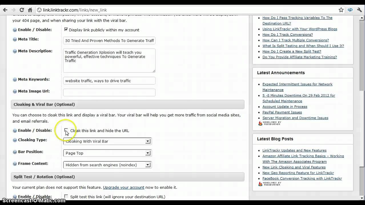 Linktrackr Review -  Affiliate Link Cloaker