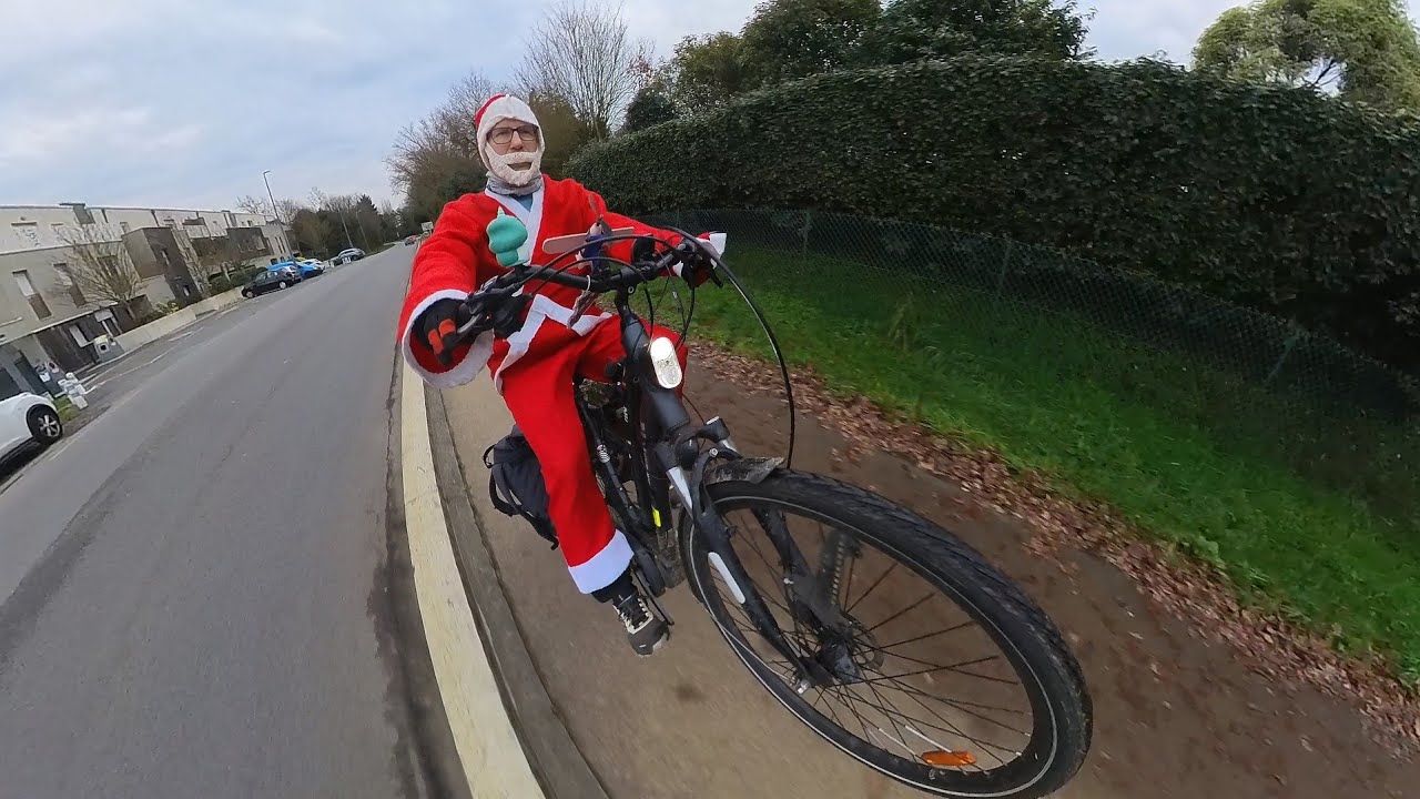 An insane wheelie by Santa !!