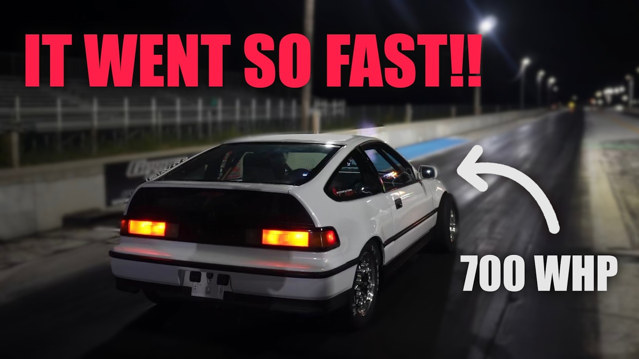 Turbo K20 CRX BLEW US AWAY With It's First 1/4 Mile Pass EVER!