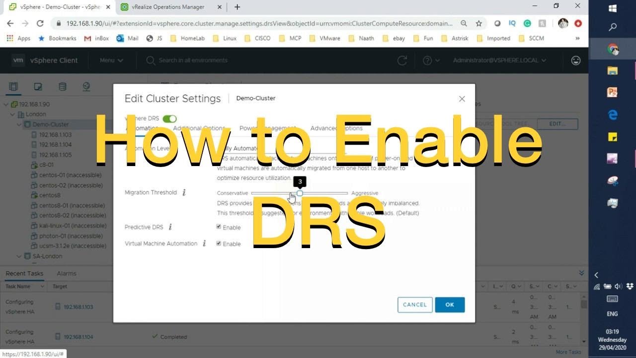 How to Enable and configure VMware vSphere DRS, VMware vSphere&reg; Distributed Resource Scheduler&trade;