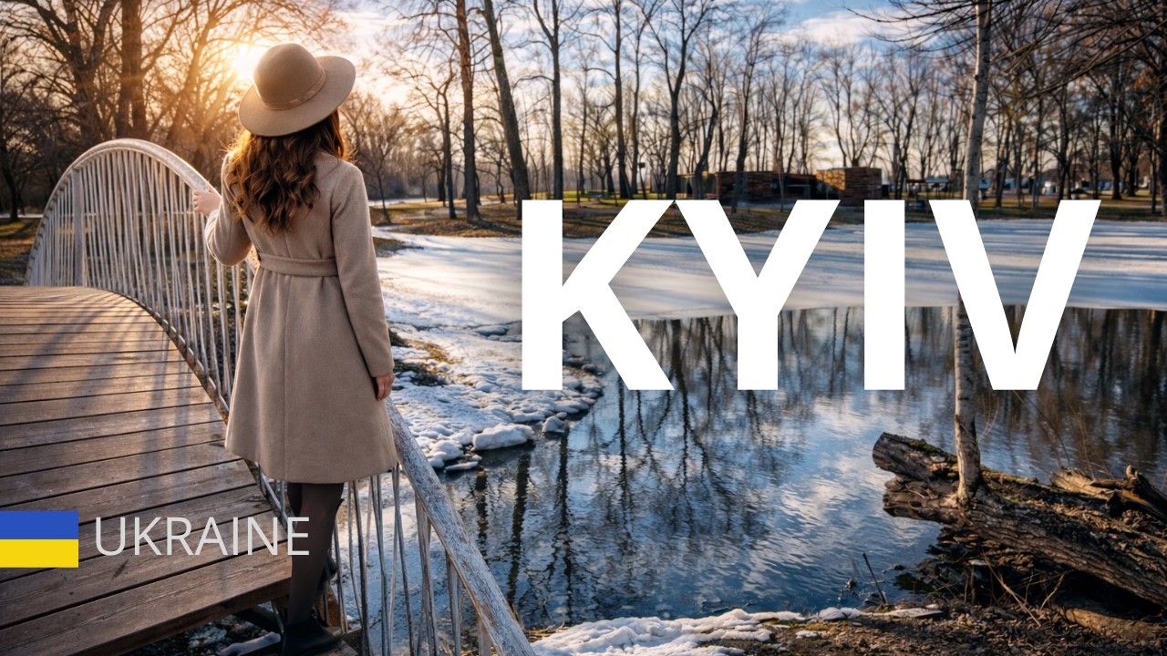 🔥 Sunset Walking Tour in Kyiv’s Hydropark | Ice Floes on the Dnipro & Hidden Nature