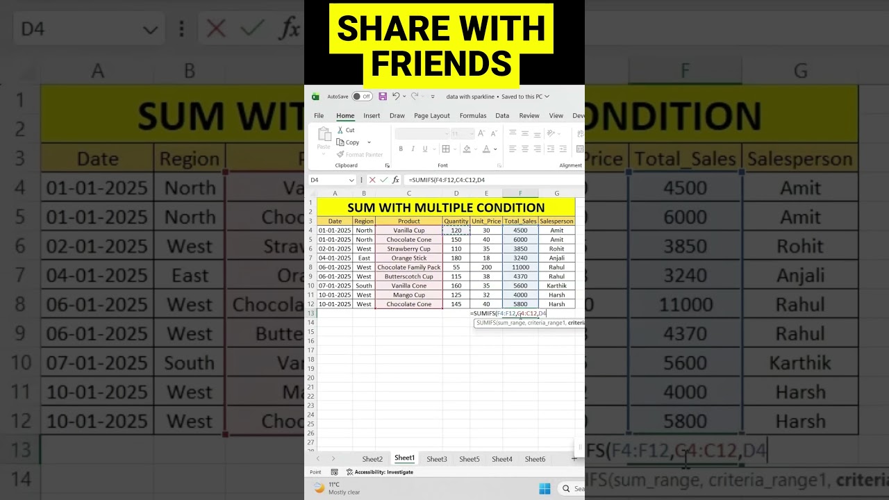 SUM WITH MULTIPLE CONDITIONS 