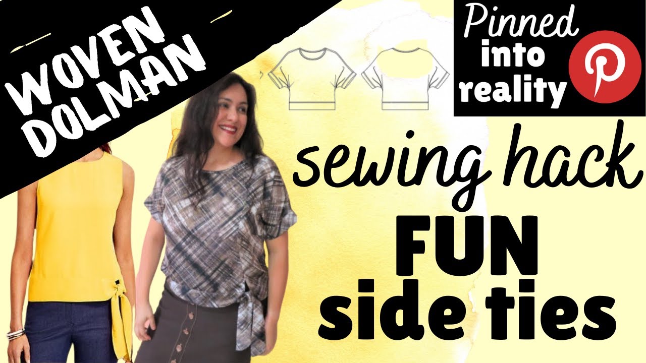 Pinned into reality: Melrose top side-tie hack (Itch to Stitch). Stylish feature for your tops