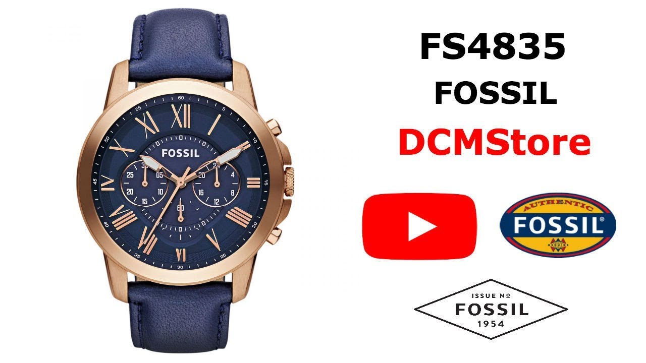 FS4835 Fossil Grant Blue Dial and Leather