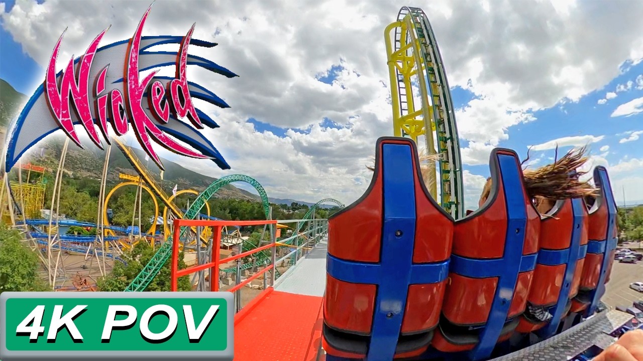 Wicked (4K Back Seat POV)- Lagoon Amusement Park, Farmington, UT