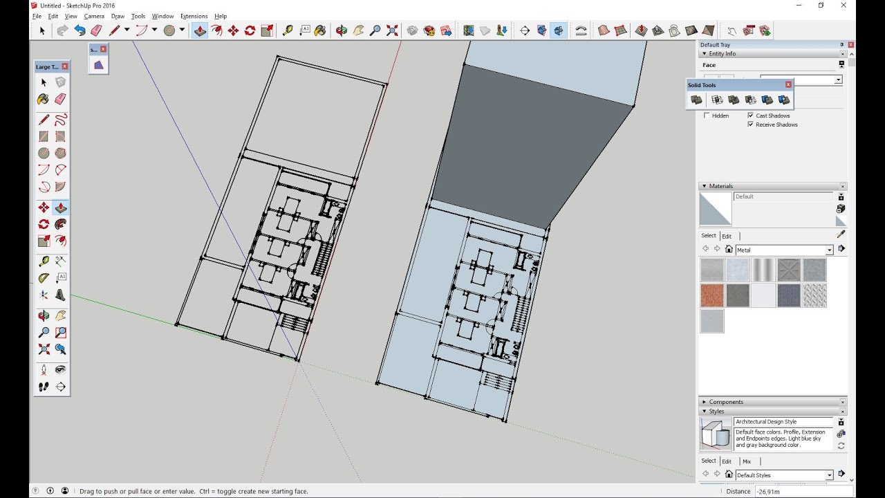 Como transformar as linhas de um ficheiro .DWG em superfícies no SketchUp