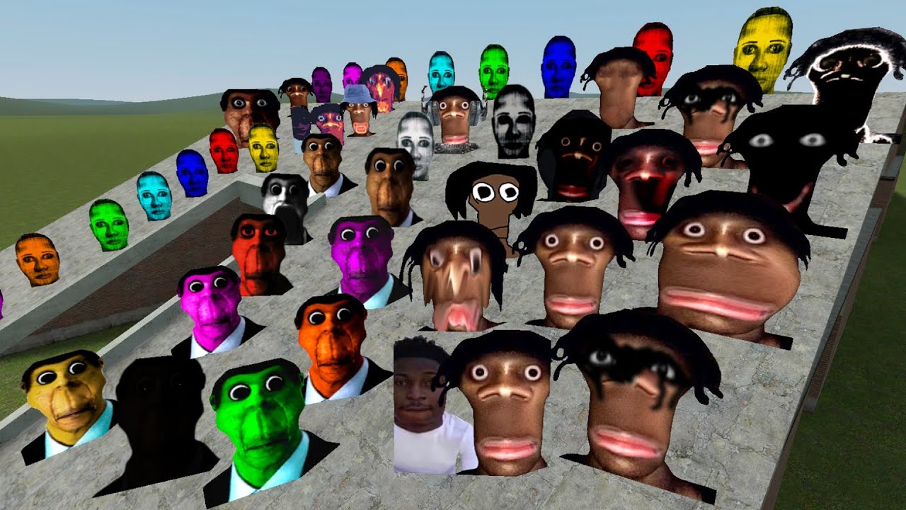 JUANDALE PRINGLE FAMILY, COLORFUL SELENE NEXTBOTS & OBUNGA NEXTBOTS FAMILY Chase me in Garry's Mod