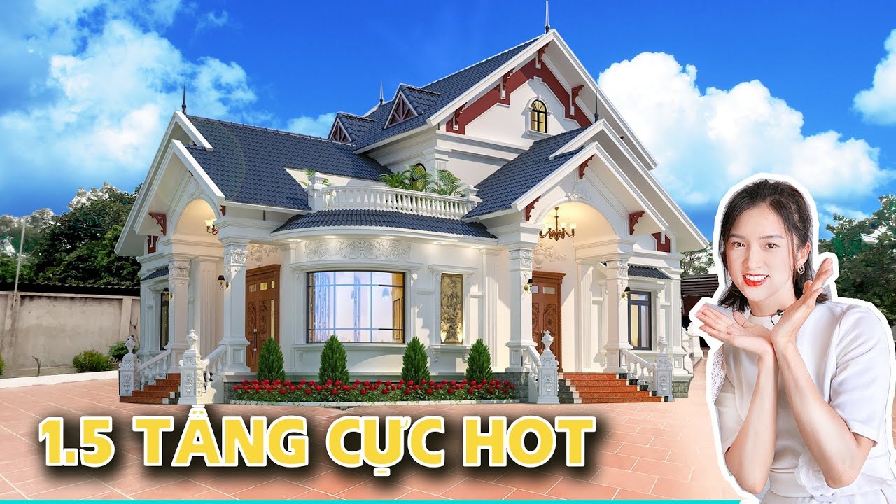 [HOT] BIỆT THỰ 1 TẦNG GÁC LỬNG KIẾN TRÚC TÂN CỔ ĐIỂN MÁI THÁI NÔNG THÔN ĐẸP | Kiến trúc Achi