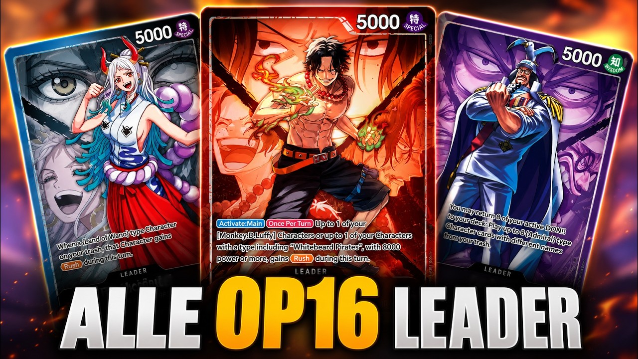 ALLE OP16 LEADER WURDEN ENTHÜLLT! One Piece TCG News Deutsch