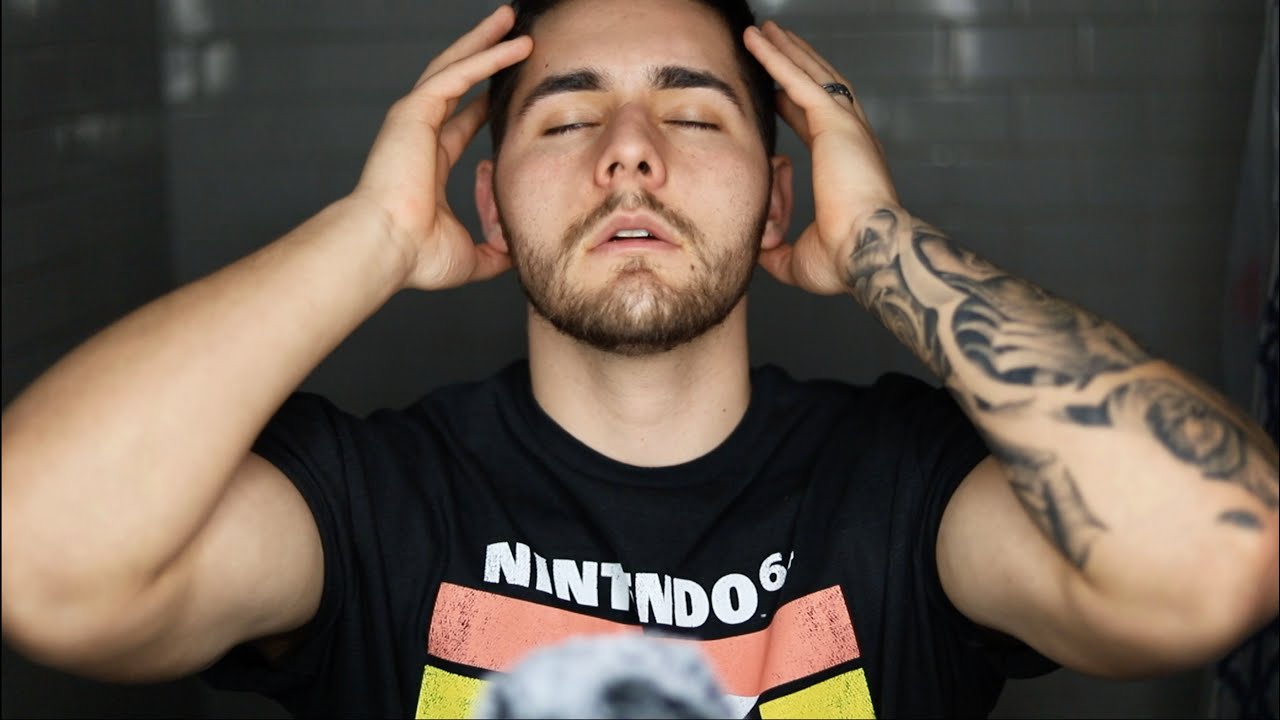 Making Myself Get ASMR Tingles - Self Induced - Face Tickling and Brushing