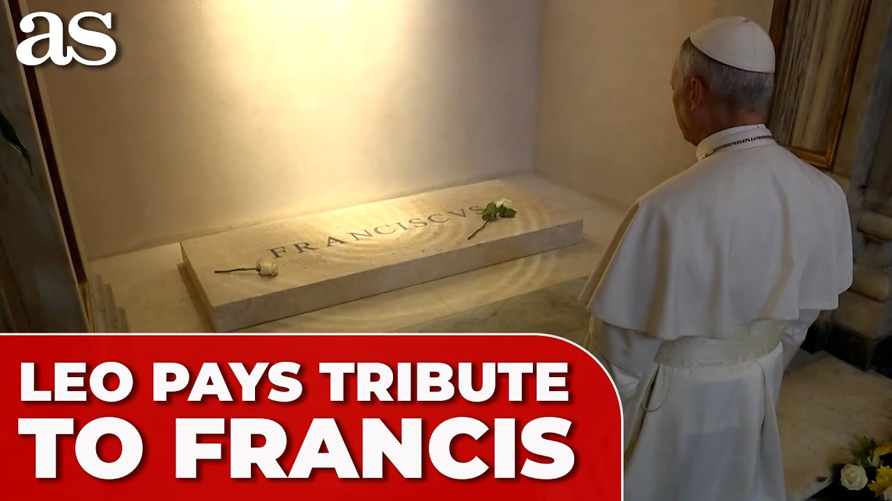 POPE LEO XIV pays tribute to POPE FRANCIS at his TOMB in FIRST TRIP outside the VATICAN