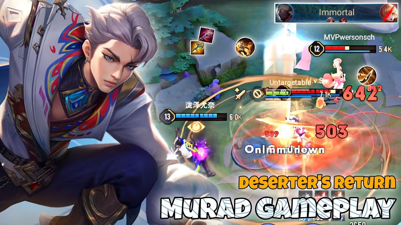 Murad Jungle Pro Gameplay | New Skin Deserter's Return | Arena of Valor Liên Quân mobile CoT