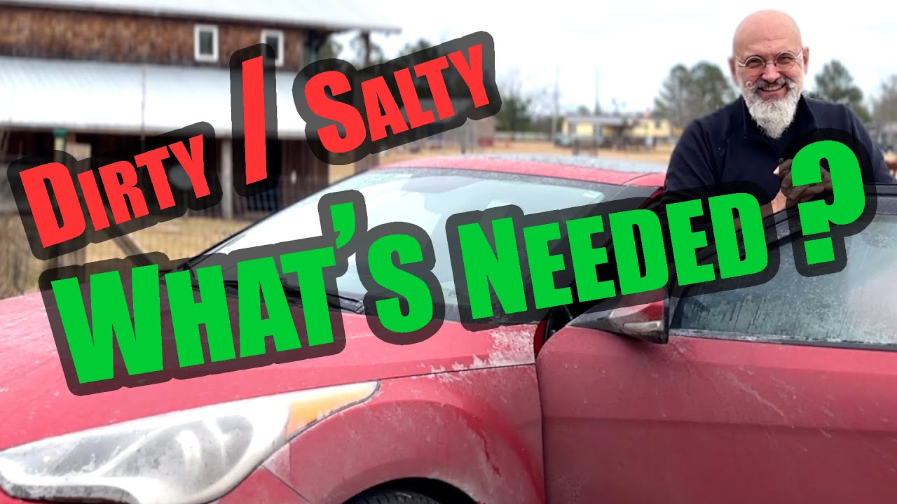 How to clean a Salty car -- without a hose! Rinseless Wash tutorial. #diydetail #salty #dirty