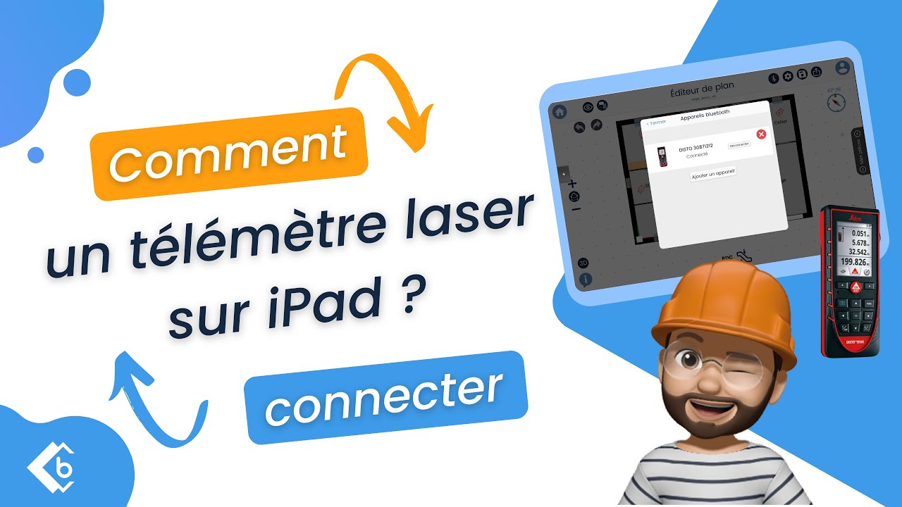 Tuto V6 : Comment connecter un télémètre laser à l'application bimeo iPad ?