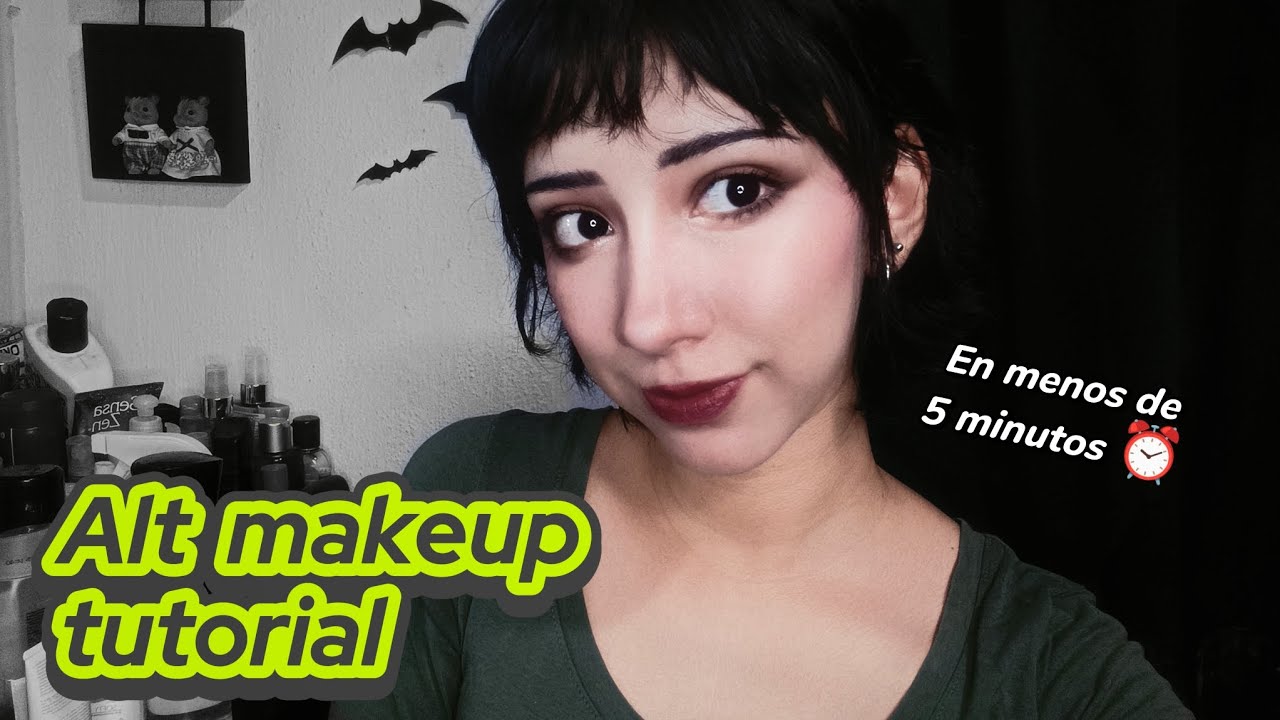  Tutorial: Alt makeup 🦇 // maquillaje alternativo diario para la escuela o trabajo 🖤