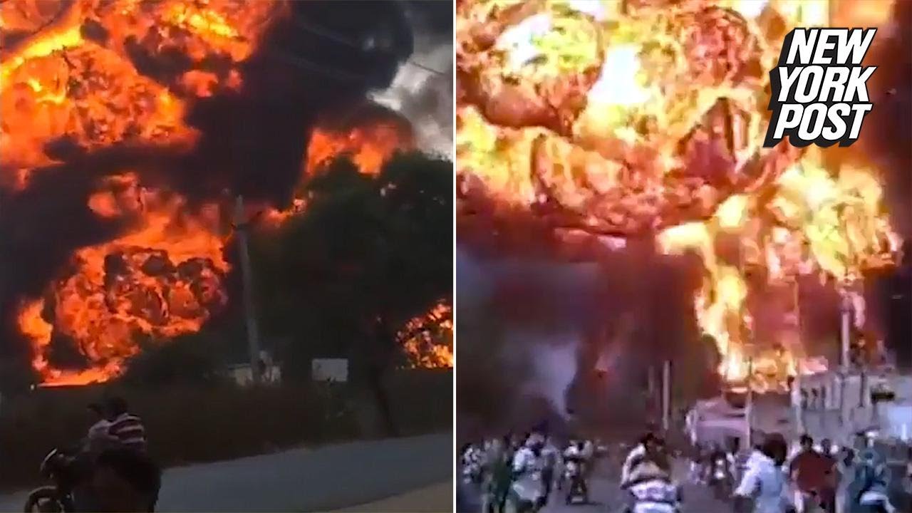 Massive fireball erupts after dumb crooks use blowtorch to steal gasoline | New York Post