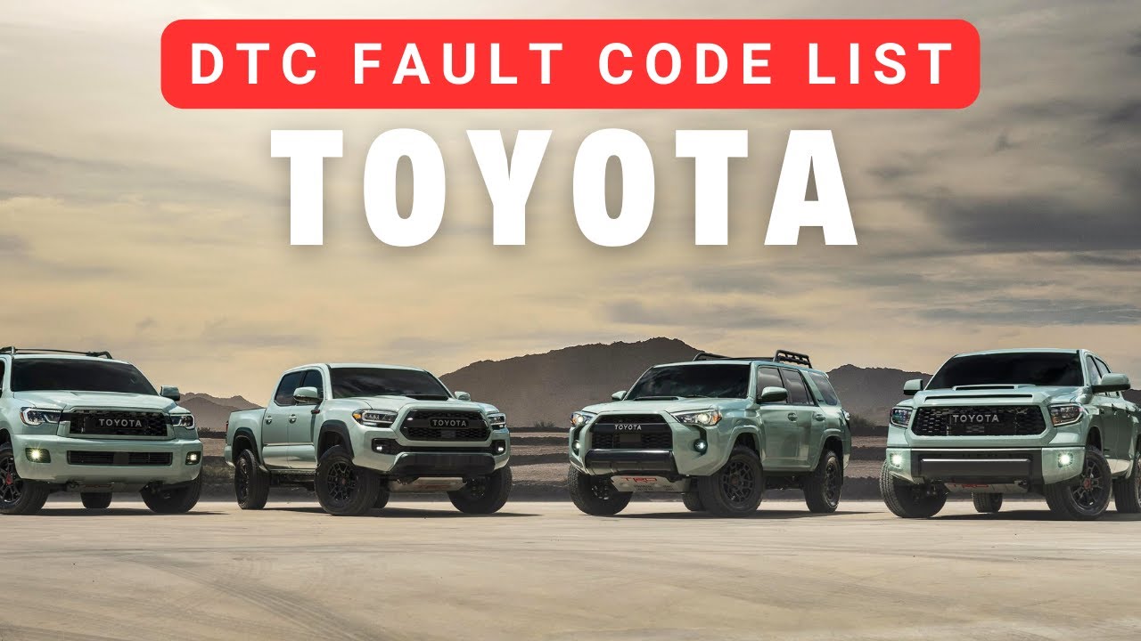 Toyota Fault Codes List | Toyota Error Codes List #obdcodeslist #faultcodeslist #dtccodeslist