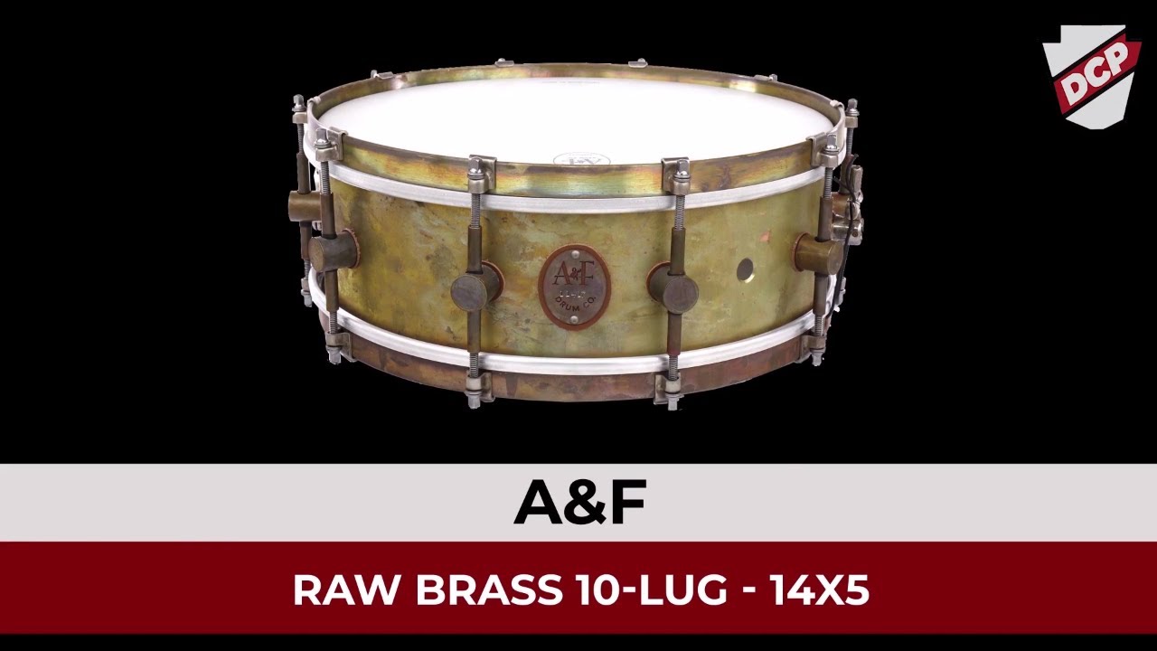 A&F Raw Brass Snare Drum 14x5 10-Lug