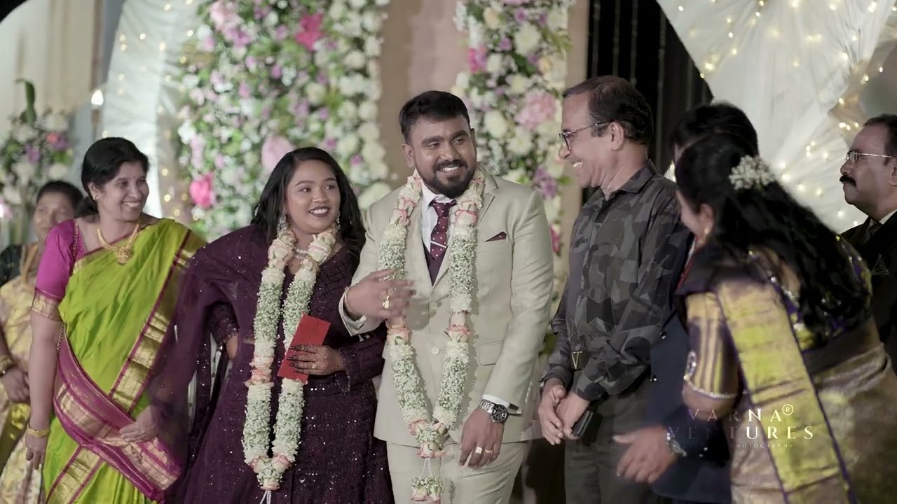 DHEERAJ AND NEHA ||  Cinematic highlights  RECEPTION  4k Wedding by VARNA VENTURES