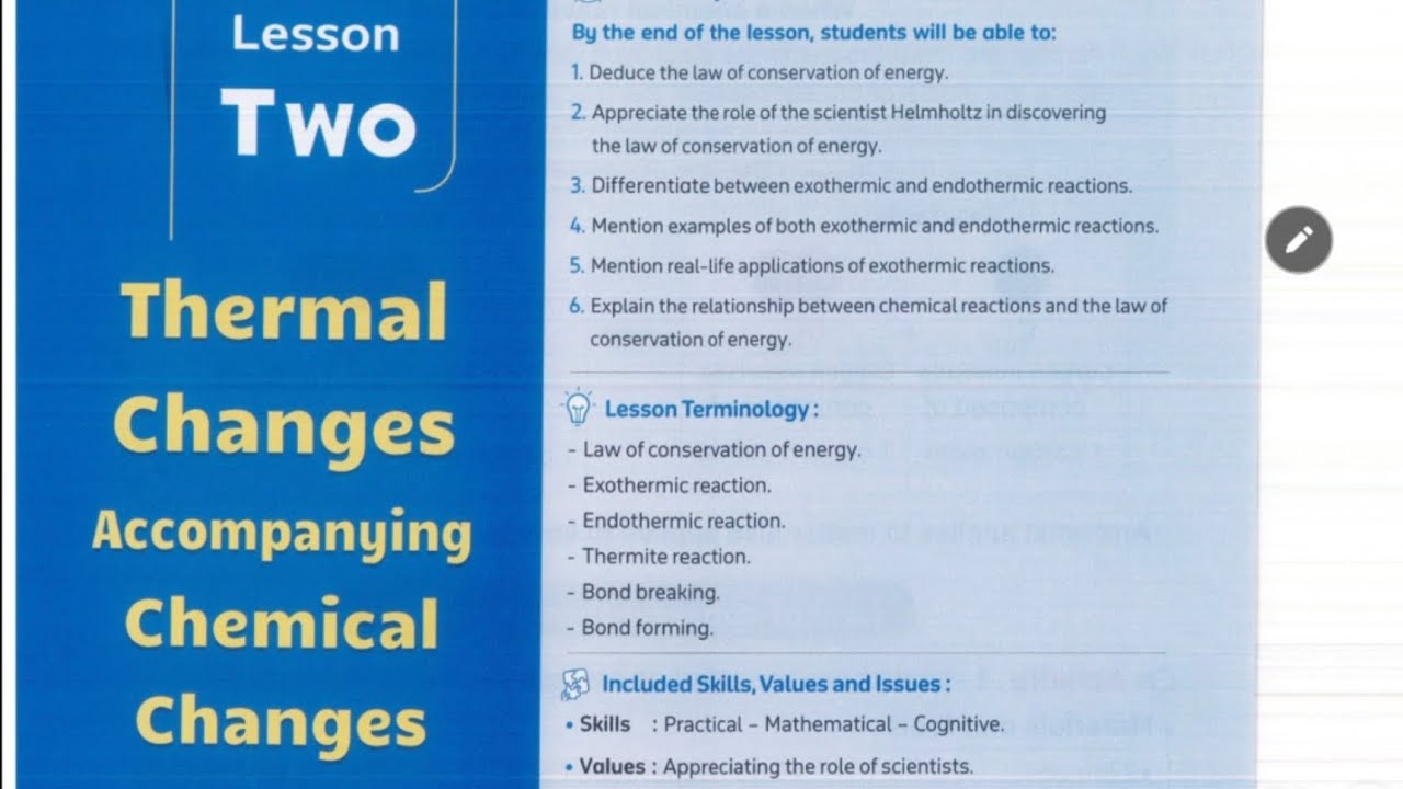 Prep 2 thermal change accopanying chmical change part 1