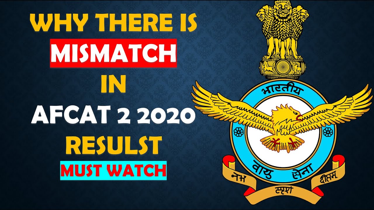 Mismatch in AFCAT 2 2020 || MUST WATCH