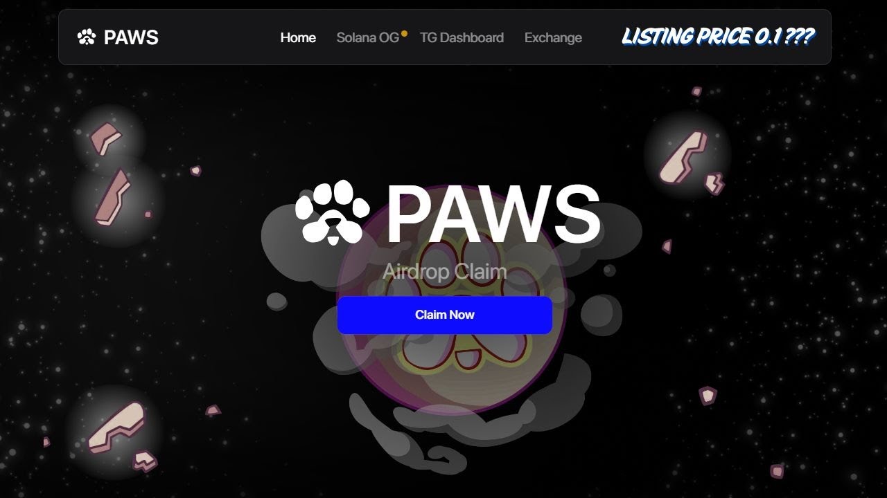 PAWS $PAWS Token Airdrop Claim Without Gas Fee | Complete Guide