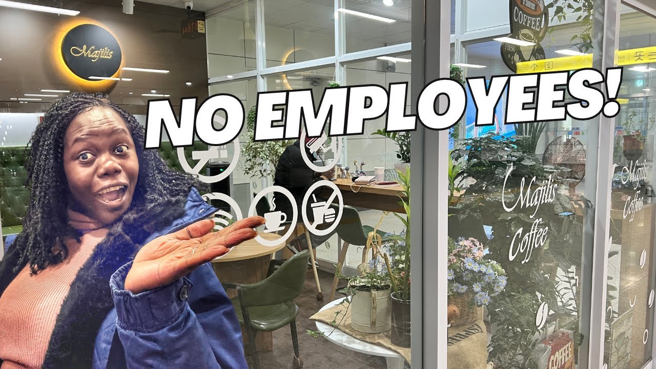 Korean Coffee Shop With NO Employees?!! | 24 hour self service coffee shop