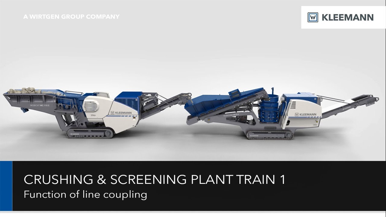 KLEEMANN Crushing & Screening Plant Train / Brecher- und Siebanlagenzug Animation 1