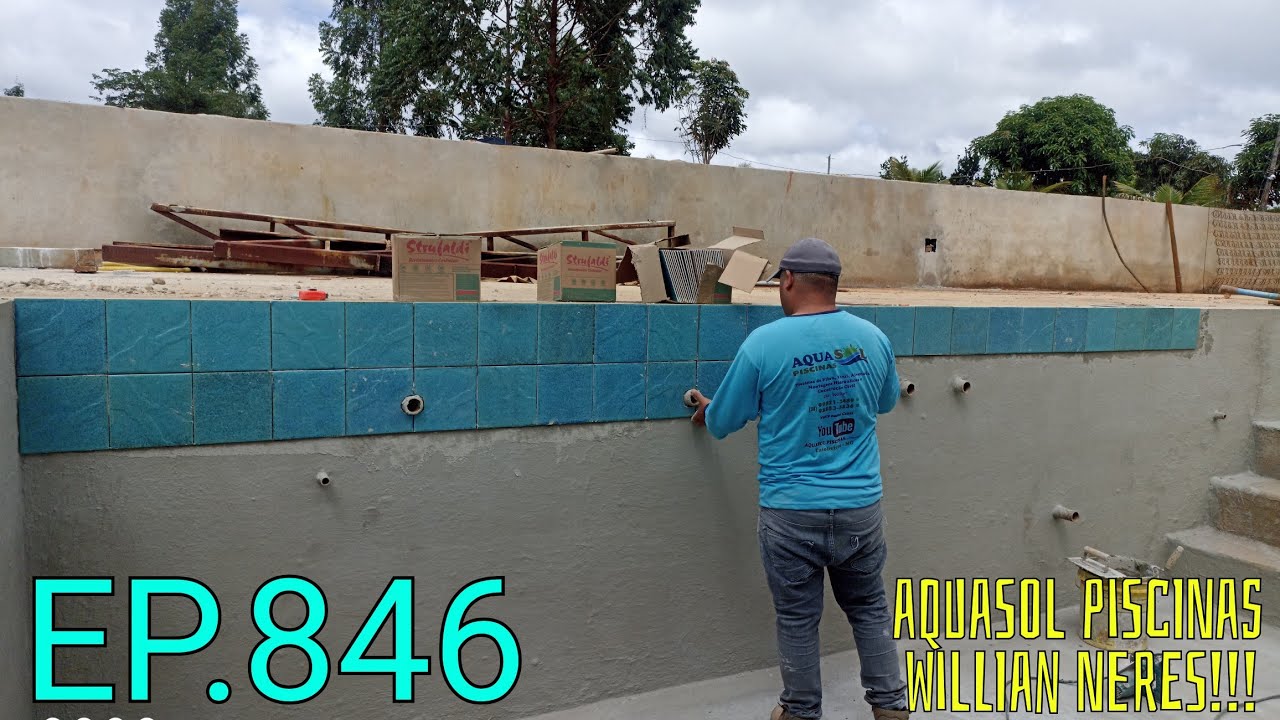COMO INICIAR AZULEJAMENTO da sua piscina , EP.846