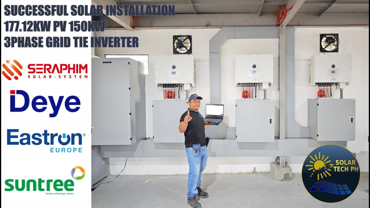 EP49 - Solar Grid tie Installation 150kW Three phase Close Delta LV Grid @Sta  Maria Bulacan