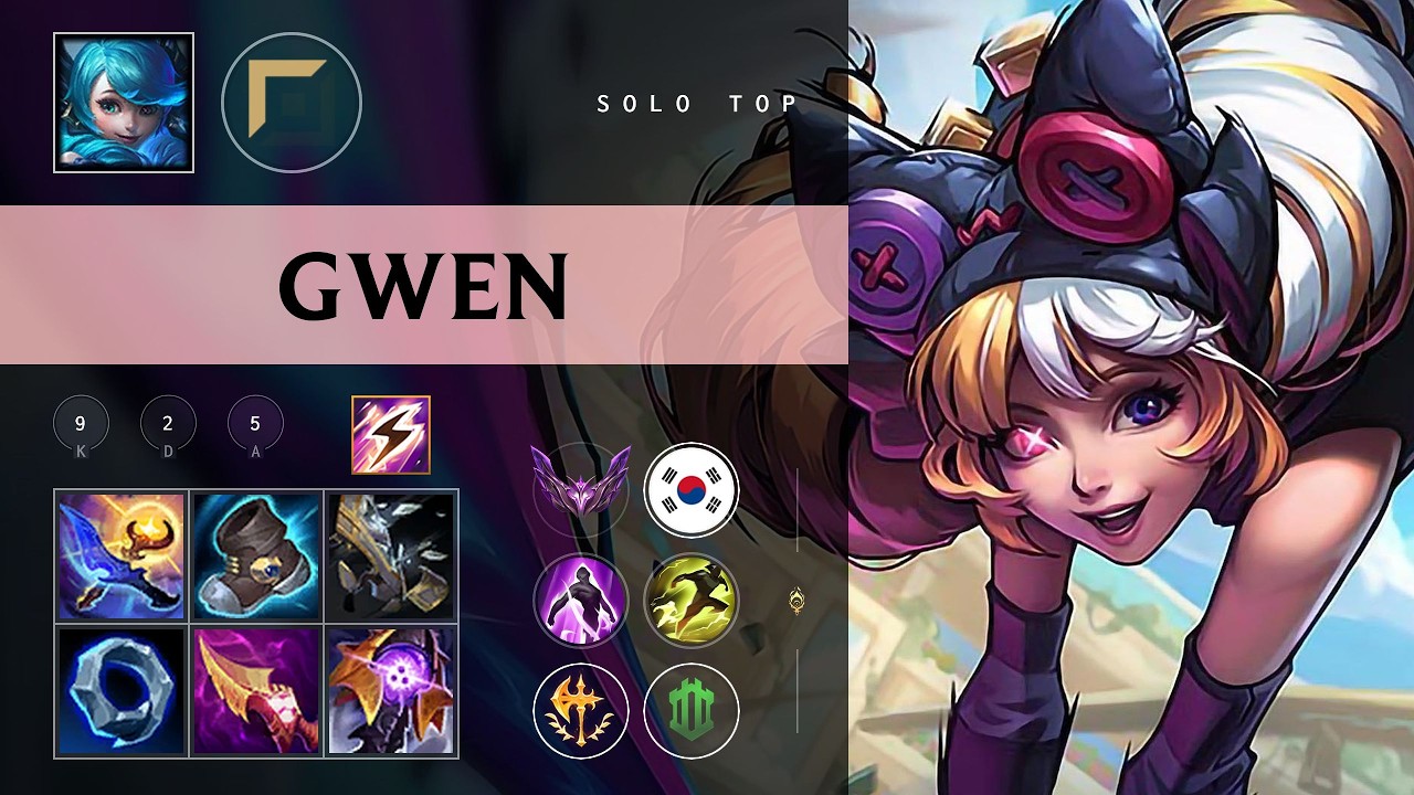 Gwen Top vs Shen - KR Master Patch 26.08
