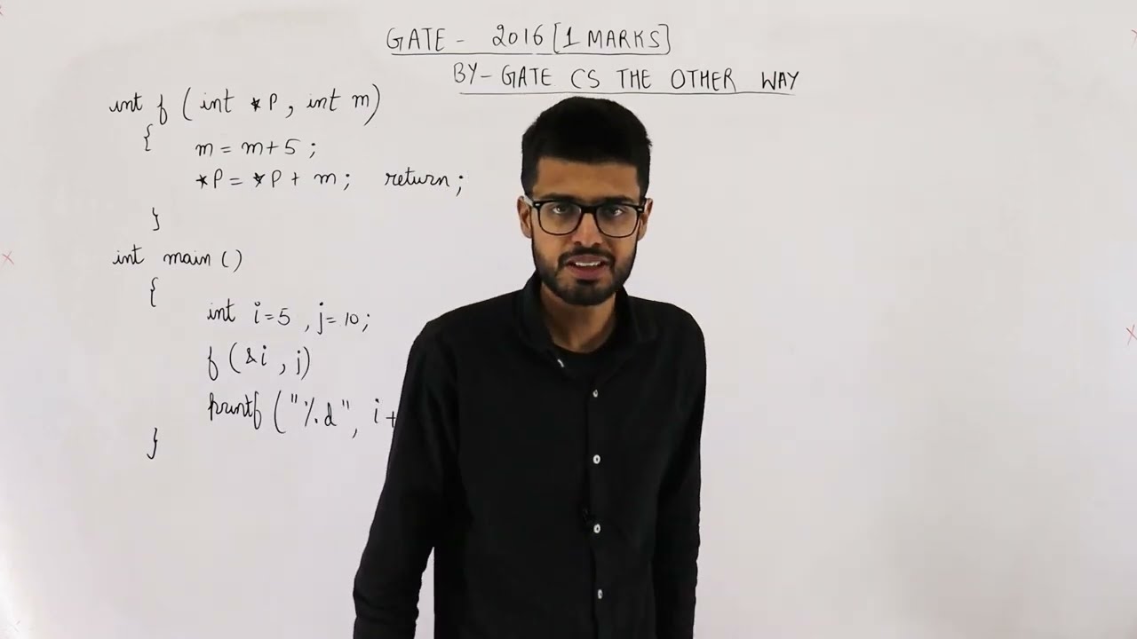 Gate 2016 pyq C Programming | The value printed by the following program is void f(int* p, int m){..