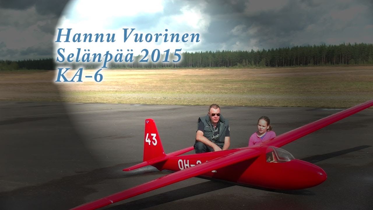 7,5meter 50 % scale KA-6 glider , pilot Hannu Vuorinen.