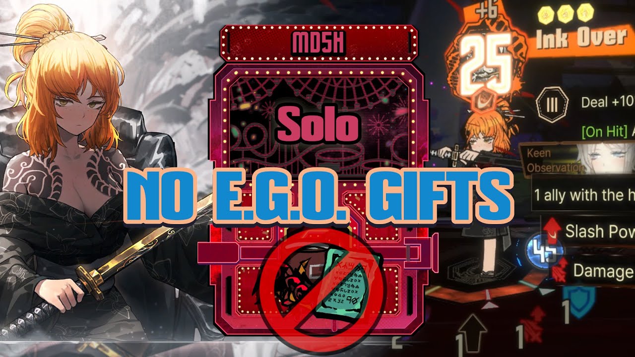 Limbus Company - Kurokumo Clan Captain Ishmael MD5H Solo (EGO Giftless)