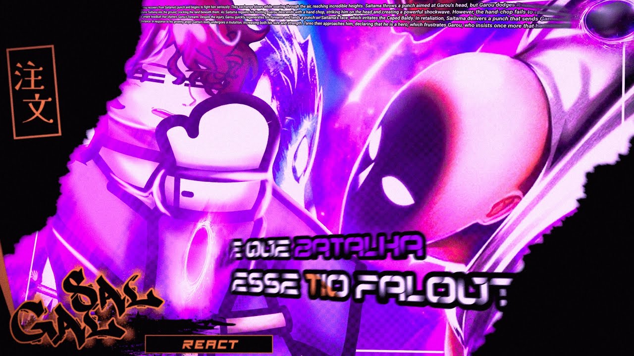 🇧🇷 Pure Villain React ( Cosmicamente Ilimitado | One Punch Man | Garou x Saitama | @KaitoOFC )