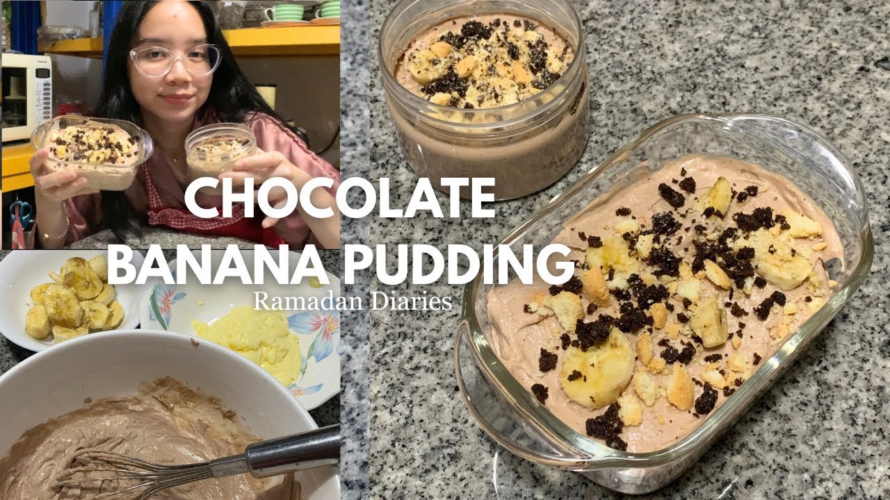 Easy Chocolate Banana Pudding🍌 | Ramadan Diaries