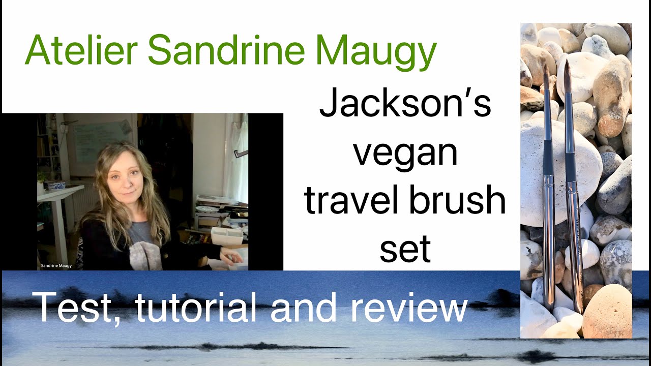 Full watercolour landscape tutorial + review: Jacksons' vegan travel brush set