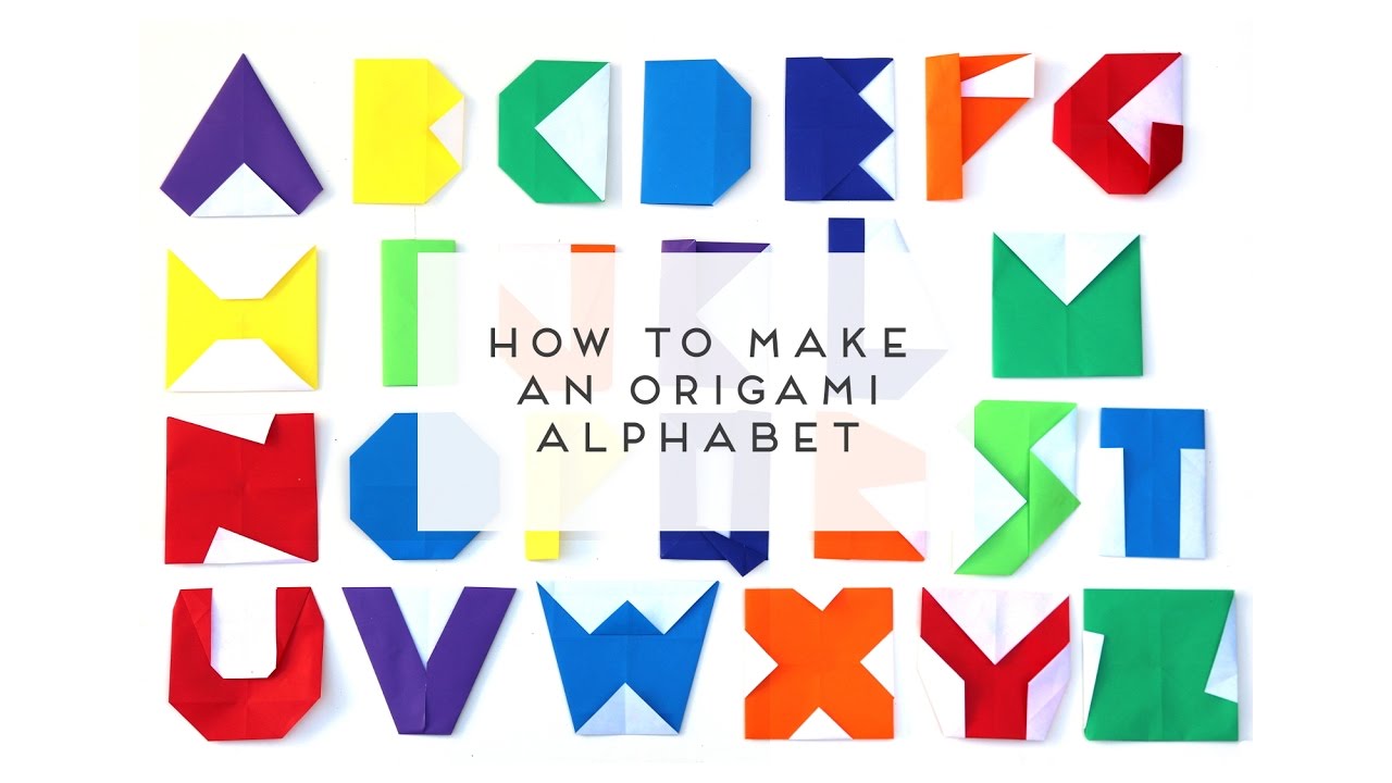 How To Make An Origami Alphabet - PART 1 (A to M).