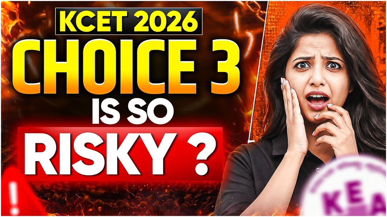 🚨 KCET 2026: Don't Pick Choice 3 Before Watching! It Can END Your Counselling Chances | Jasmine Mam