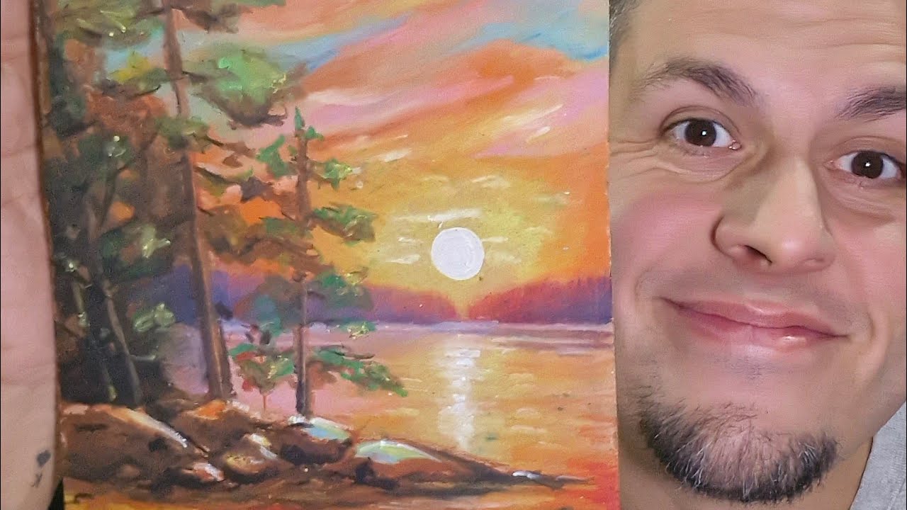 Como pintar con oleos pastel paisaje