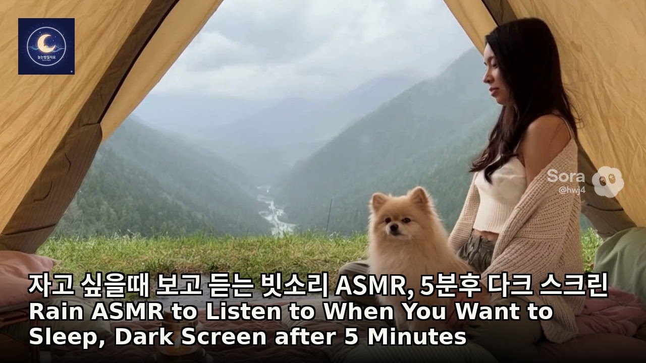 자고 싶을때 보고 듣는 빗소리 ASMR, 5분후 다크 스크린 Rain ASMR to Listen to When You Want to Sleep #travel #rain #relax