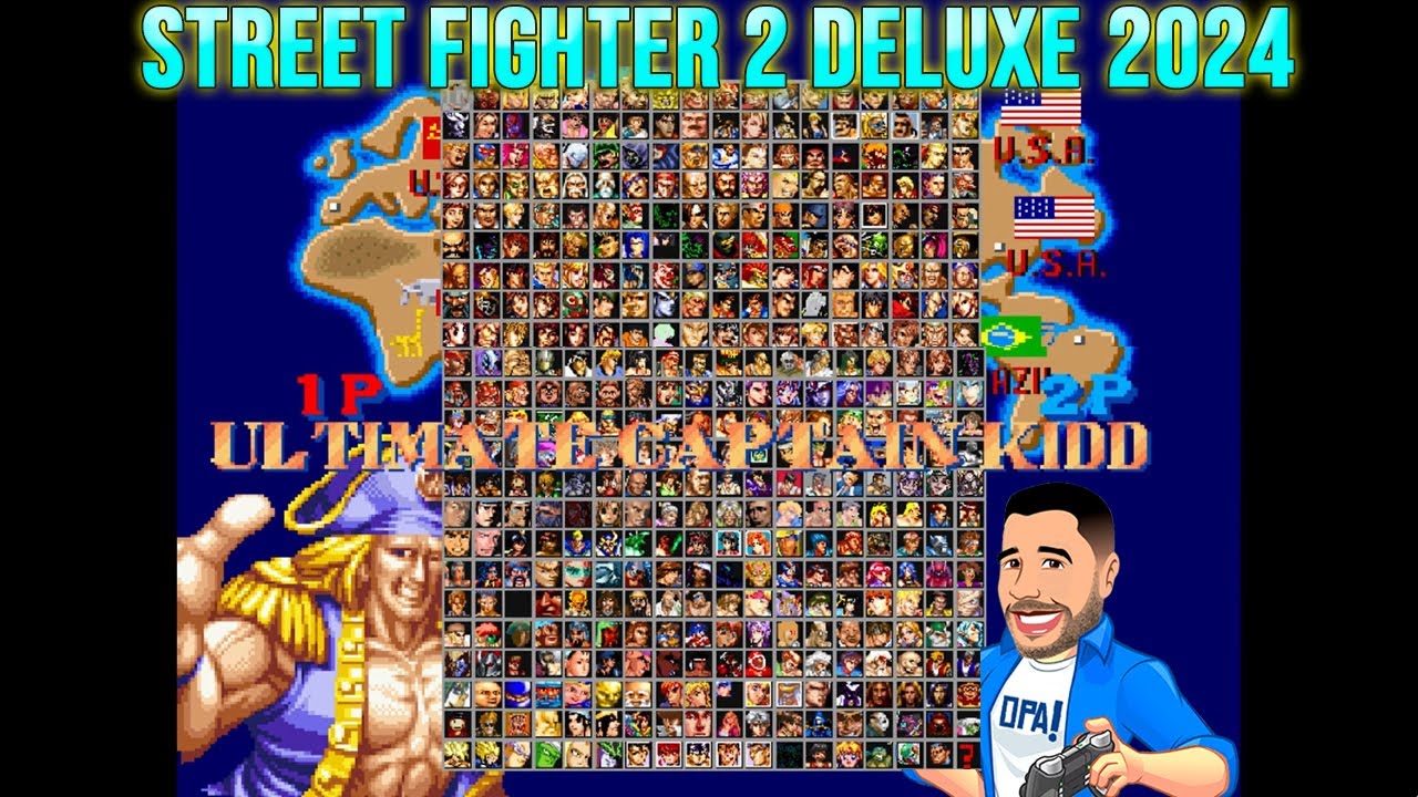 Street Fighter 2 Deluxe 2024 - Jogando com Ultimate Captain Kidd - Roda em PC fraco.